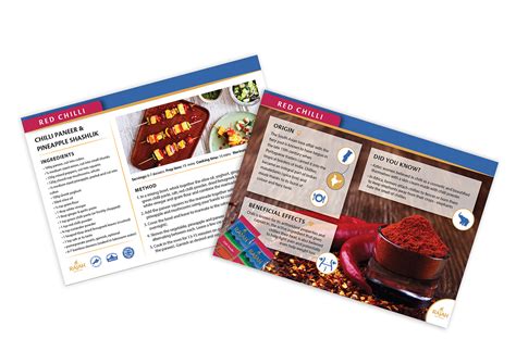 Rajah Recipe Cards (Print) on Behance