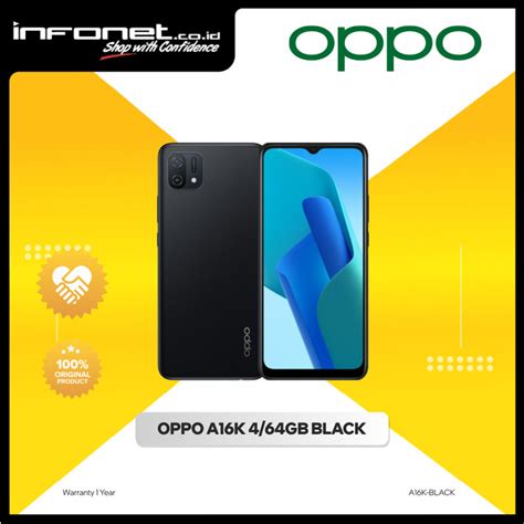 Promo OPPO A16K 4GB 64GB BLACK Cicil 0 3x Jakarta Utara Infonet