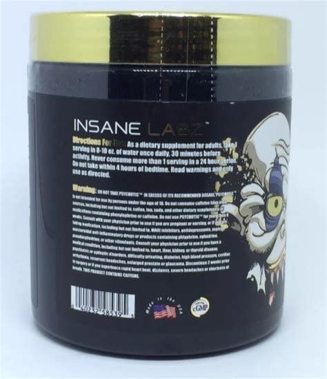 Pre Entreno Psychotic Gold Insane Labz 35 Servicios 365000 En