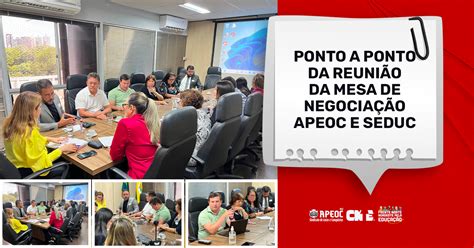 PONTO A PONTO DA REUNIÃO DA MESA DE NEGOCIAÇÃO APEOC E SEDUC