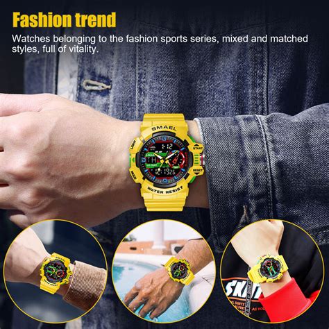 SMAEL Men S LED Digital Watch Military Sport Quartz Analog Waterproof