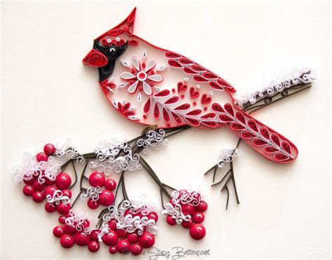 Quilled Northern Cardinal Quilling Designs Paper Quilling Patterns