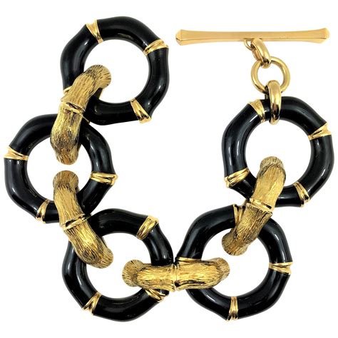 Gucci Gold Bamboo Charm Bracelet At 1stdibs