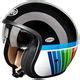 Casco Moto Jet Premier Vintage In Fibra Con Visierino Integrato Olympic