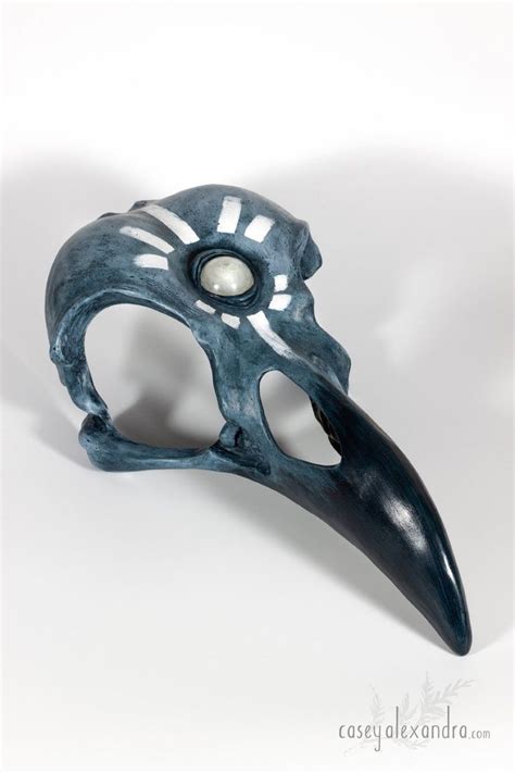 Raven Skull Mask Bone Headdress Resin Mask Sculpture Etsy Skull