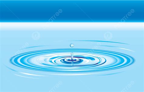 Water Drop Ripple Vector