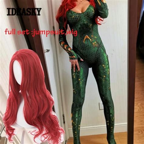 Halloween Carnival Movie Mera Cosplay Aquaman And Mera Costume