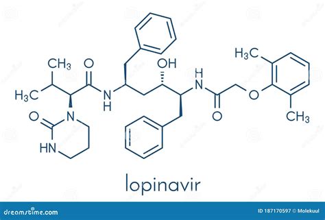 Lopinavir Molecule Structure Royalty-Free Stock Image | CartoonDealer.com #56390098