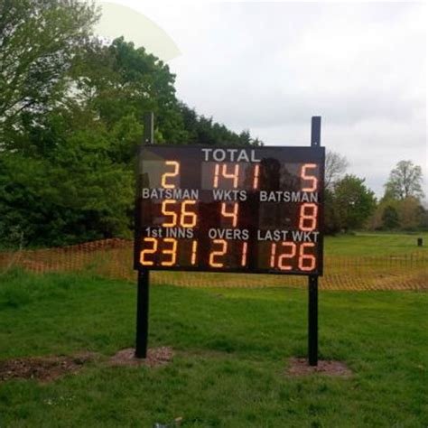 Large Club Specification Electronic Cricket Scoreboard.