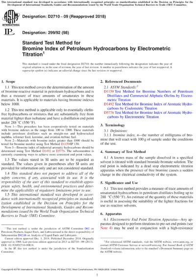 Astm D Standard Test Method For Bromine Index Of Petroleum Hot Sex