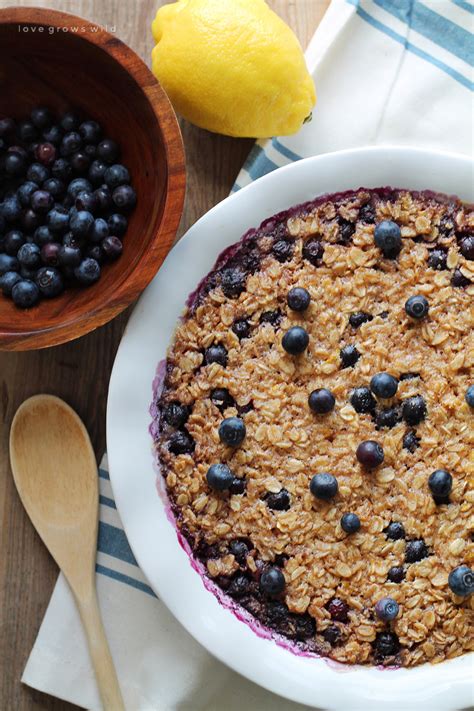 Blueberry Lemon Baked Oatmeal Love Grows Wild