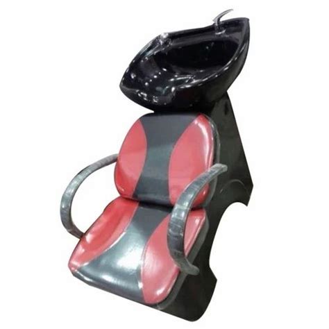 Black And Red Plastic And Rexine Cushion Back Shampoo Station At Rs