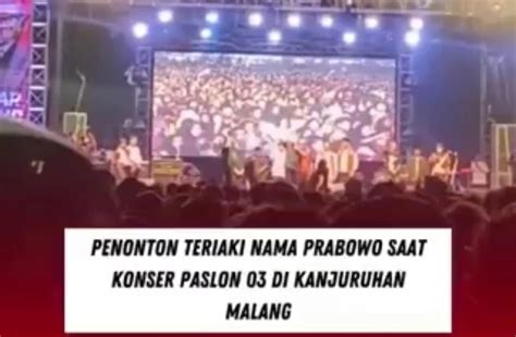 Konser Ganjar Mahfud Di Malang Teriaki Prabowo Ini Kata Pdi P