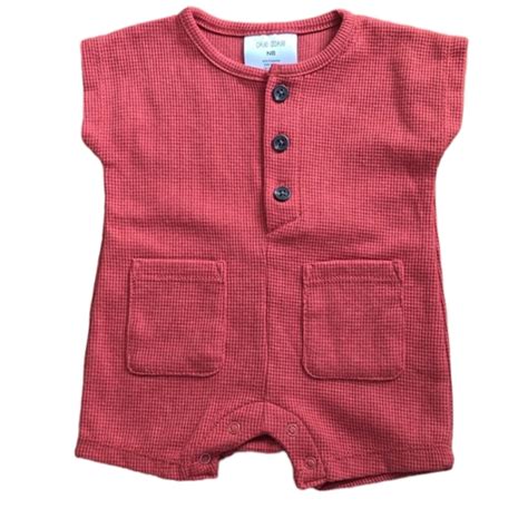 Okie Dokie One Pieces Okie Dokie Hot Sauce Rust Color Baby Onesies
