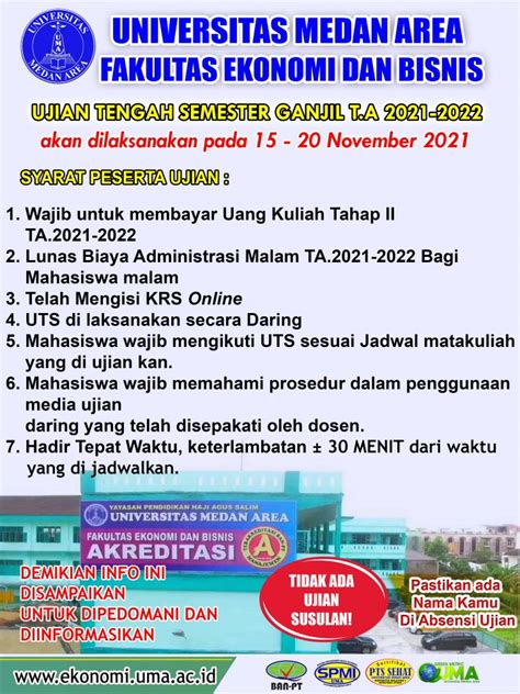 Informasi Uts Ujian Tengah Semester Ganjil 2021 2022 • Fakultas