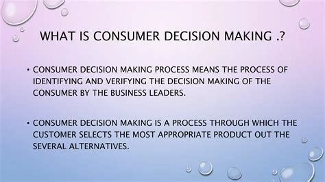 Consumer Decision Making Process PPT