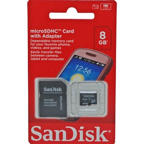 Cartão de Memória SanDisk 8GB ORIGINAL Micro SDHC Adaptador SD