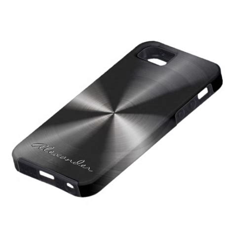 A Black And Silver Phone Case With The Name