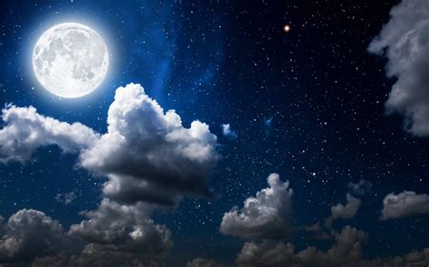 Full Moon Sky Clouds Moon Hd Wallpaper Rare Gallery