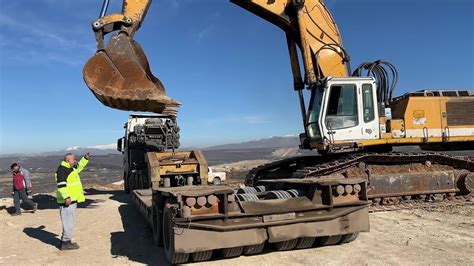 Loading And Transporting On Site The Liebherr 974 Excavator Fasoulas