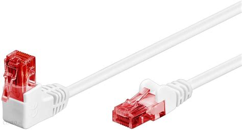 GOOBAY KABEL LAN PATCHCORD CAT 6 U UTP BIAŁY KĄTOWY 1X90ST 1M BIAŁY