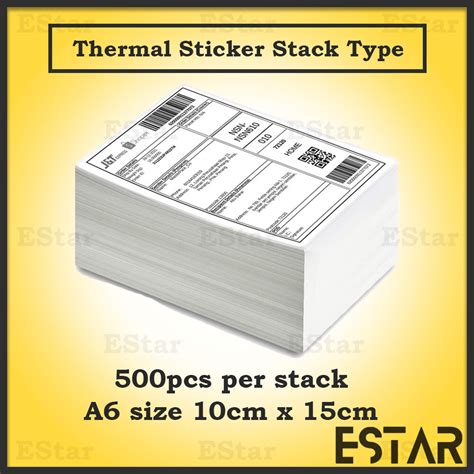 Pcs Thermal Sticker A Paper Roll Fold Stack Airway Bill Sticker