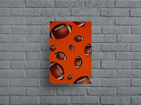 Footballs Orange Digital Wall Art Wall Decor Printable Art Digital