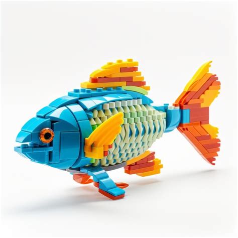 Premium Photo Lego Fish Full Body Isolated On White Background