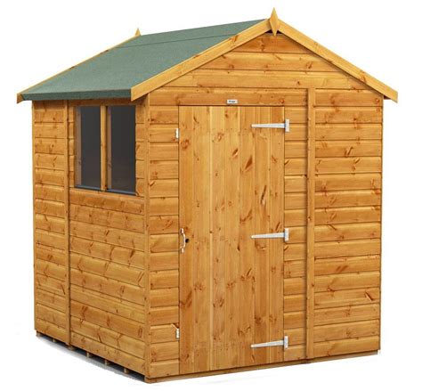 Power 6x6 Apex Garden Shed Single Door Apex Roof Garden Sheds