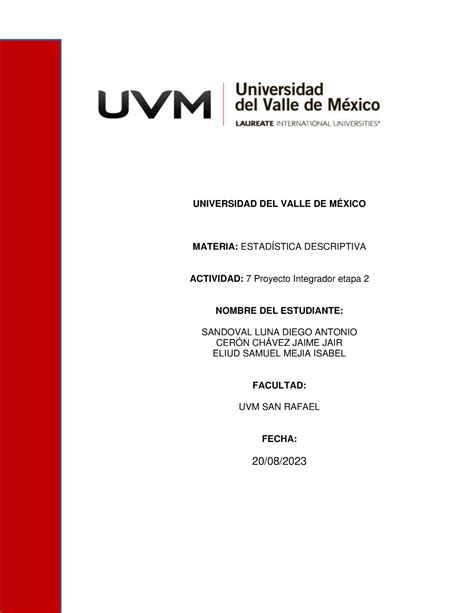 A7 Equipo ejercicio obligatorios UNIVERSIDAD DEL VALLE DE MÉXICO