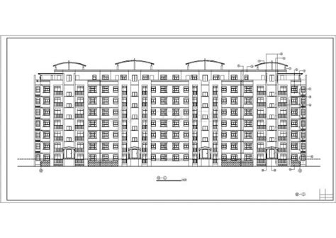 坡地多层住宅楼设计建筑施工cad图，共二十张住宅小区土木在线