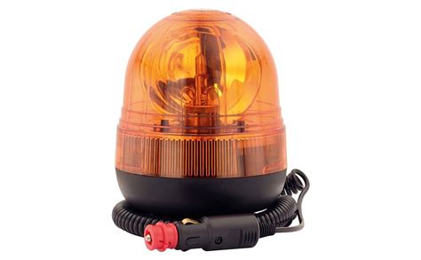 AdLuminis Halogen Rundumleuchte Orange Mit Magnetfuß Blinkleuchte 12V