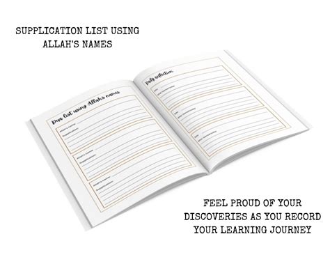 99 Names of Allah Asma Ul Husna Reflection Workbook Journal: - Etsy