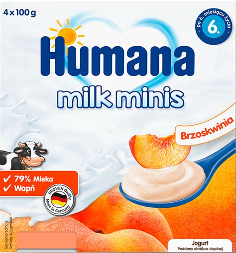 Humana Milk Minis Deserek Jogurtowy O Smaku Truskawkowym M X