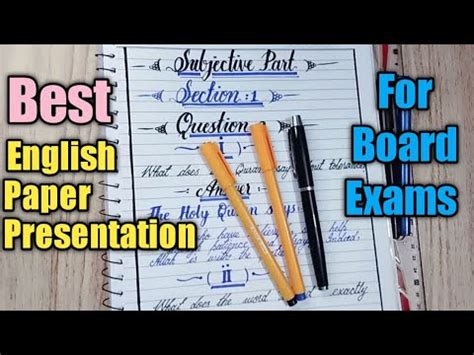 Best English Paper Presentation For Board Exams Board Paper Pattern