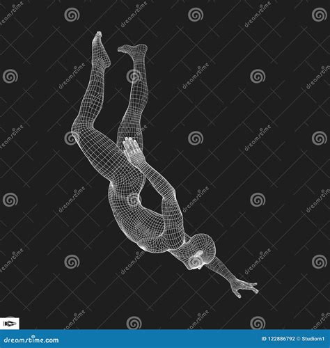 Hovering In Air Man Floating In The Air 3d Model Of Man Human Body