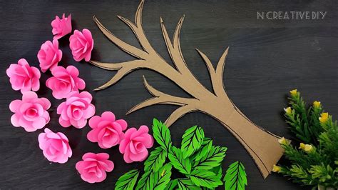 Best Paper Craft For Home Decor Rose Paper Flower Wall Decoration