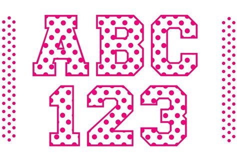 Polka Dot Font Otf Polka Dot Font Svg Polka Dot Letters Etsy