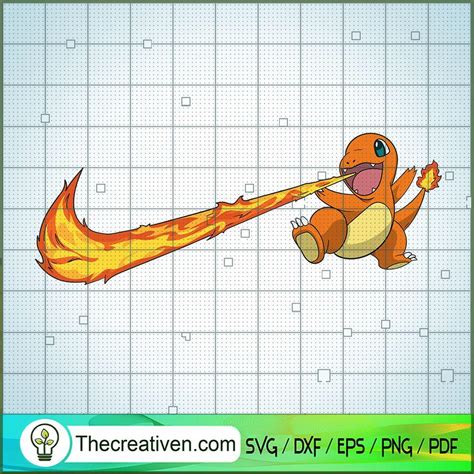 Nike Charmander Svg Pokémon Svg Pokemon Ball Svg Premium And Original