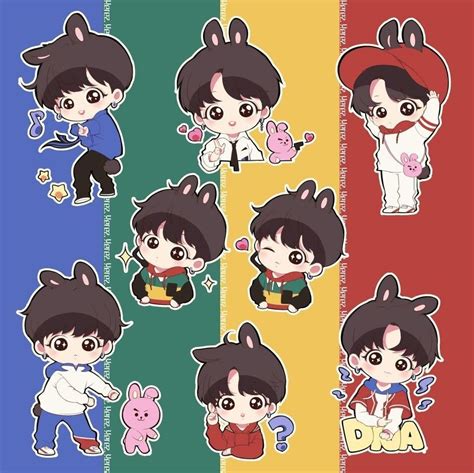 Pin De Bugu En Bts Chibi Bts Dibujo Dibujos Fan De Arte