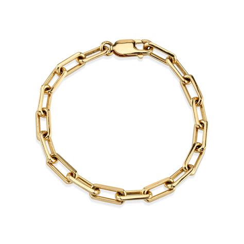 14K Gold Long Link Chain Bracelet – Sheryl Lowe