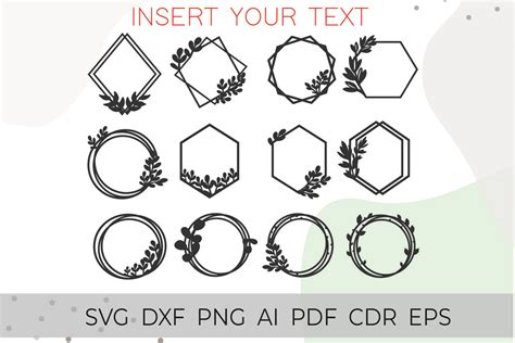 Frames Svg Bundle Leaf Frame Svg Wreath Graphic By Dianalovesdesign