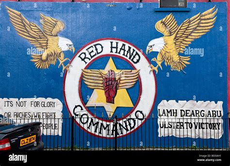 Loyalist mural depicting the Red Hand Commando painted in 2000 in ...