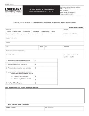 Fillable Online Revenue Louisiana Form Louisiana Department Of