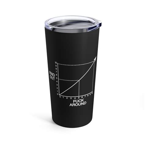 Fuck Around And Find Out Black Tumbler 20oz Funny FAFO Cup F Around