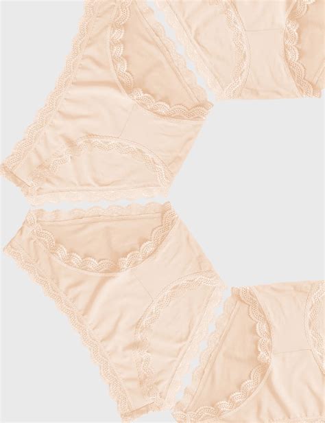 4pk Bikini Knickers Stripe Stare M S