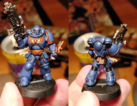 Intercessor + Paint - My first WH40k paint job : r/40k