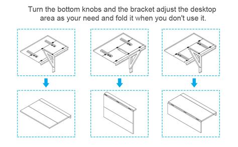 TANGKULA Wall Mounted Drop Leaf Table Simple Floating Folding Laptop