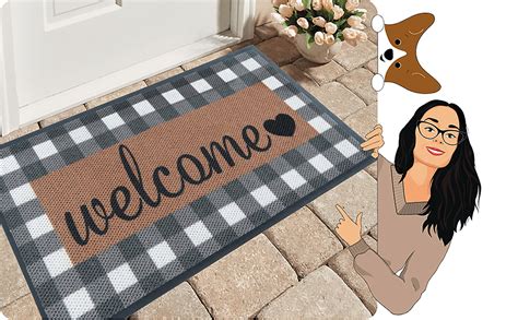 Ubdyo Welcome Mat For Front Door Outside Doormat Outdoor