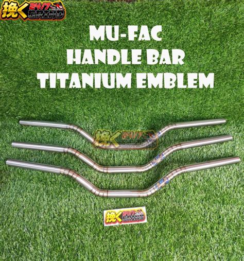 MU FAC HANDLE BAR TITANIUM WITH EMBLEM NMAX V1 NMAX V2 PCX 150